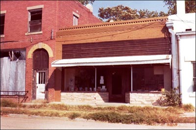 View of the Pawnee Rock city library, October 1979. Photo by Barb Schmidt. Photo copyright 2011 by Barb Schmidt.