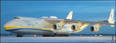 Antonov 225 at the Fairbanks airport. Photo copyright 2010 by Leon Unruh.