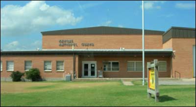 Kansas National Guard Armory in Larned. Photo copyright 2009 by Leon Unruh.