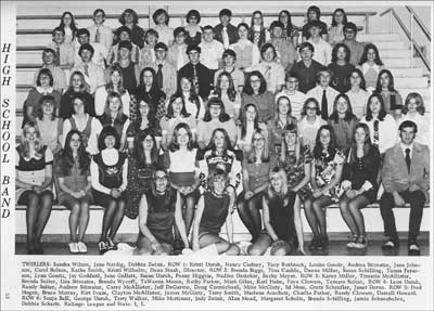 Macksville High School band, 1972-73.