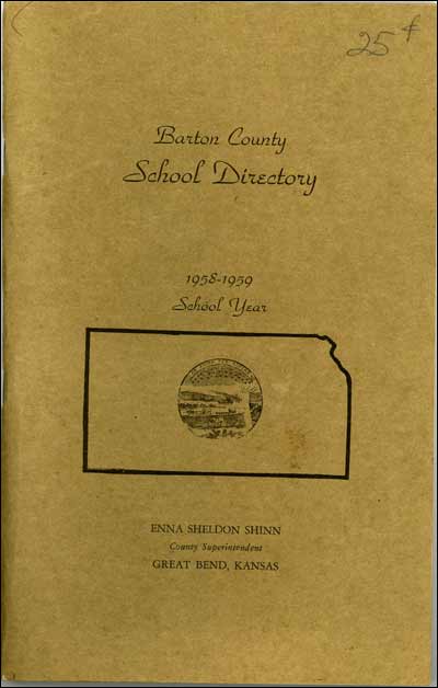 Barton County School Directory, 1958-90. Photo copyright 2010 by Leon Unruh.