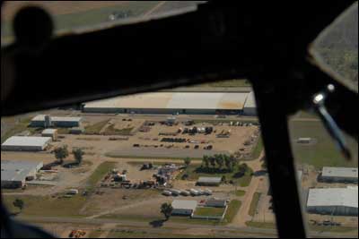 View of Great Bend Industries at the airport. Photo copyright 2010 by Jim Dye.