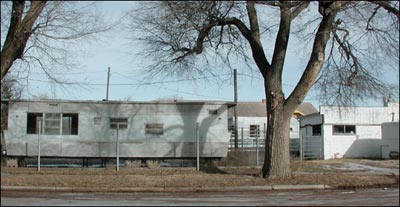 Betty Svoboda's trailer home on the north side of Cunnife Avenue. Photo copyright 2008 by Leon Unruh.