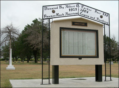 The American Legion's legacy at the Pawnee Rock Township cemetery. Photo copyright 2006 by Leon Unruh.