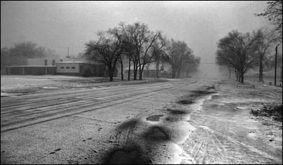 Centre Street in Pawnee Rock in 1974. Photo copyright 2011 by Leon Unruh.