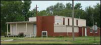 Christian Church, Pawnee Rock, in 2006. Photo copyright 2006 by Leon Unruh.