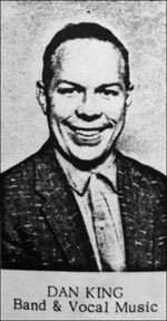 Dan King, Pawnee Rock High School music teacher 1962.