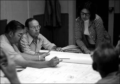 Dorothy Bowman runs a city council meeting in 1974. Photo copyright 2010 by Leon Unruh.