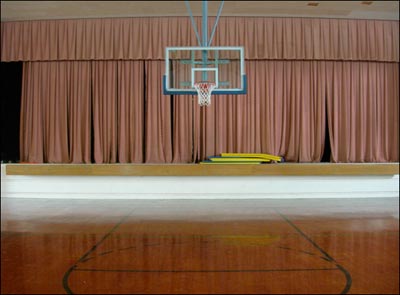 Pawnee Rock school gym. Photo copyright 2009 by Leon Unruh.