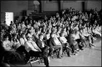 Magic show audience, 1974, Pawnee Rock. Photo copyright 2009 by Leon Unruh.