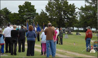 2010 Memorial Day Service at Pawnee Rock Cemetery. Photo copyright 2010 by Jim Dye.