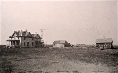 Peter Deckert farm north of Pawnee Rock, 1912.