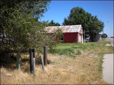 Where the pay phone was in Pawnee Rock. Photo copyright 2010 by Leon Unruh.