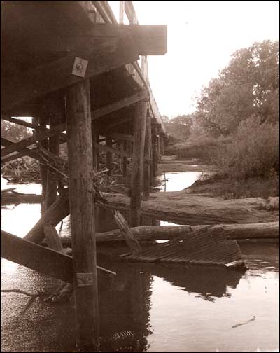 Pawnee Rock Bridge, 1973. Photo copyright 2010 by Leon Unruh.