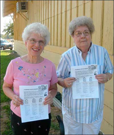 Vivian Bright, left, and LaWanda Hendricks in 2006 outside the depot. Photo copyright 2006 by Leon Unruh.