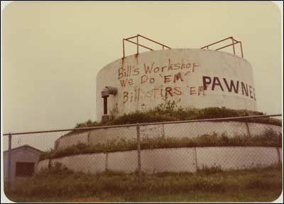 Pawnee Rock's former sewer plant, east of town. Photo copyright 2010 by Elgie Unruh.