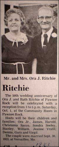 Ora and Ruth Ritchie, 1983.