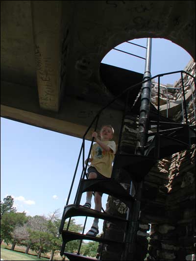 Spiral staircase, Pawnee Rock State Park. Photo copyright 2010 by Leon Unruh.