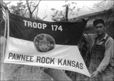 Flag of Pawnee Rock's disbanded Scout troop 174. Photo sent by Barb Schmidt.