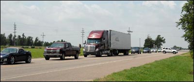 Traffic was backed up into Pawnee County while drivers waited for Mr. Chapman to be put on a medical helicopter. Copyright 2010 by Jim Dye.